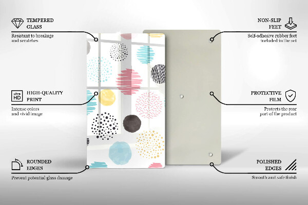 Protège plaque de cuisson Formes peintes