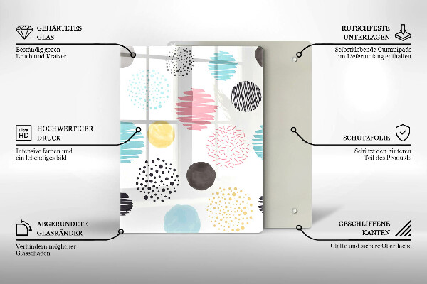 Protège plaque de cuisson Formes peintes