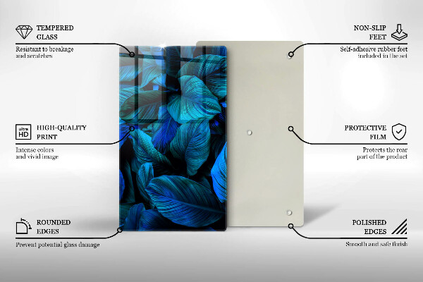 Protège plaque de cuisson Feuilles de végétation de la jungle