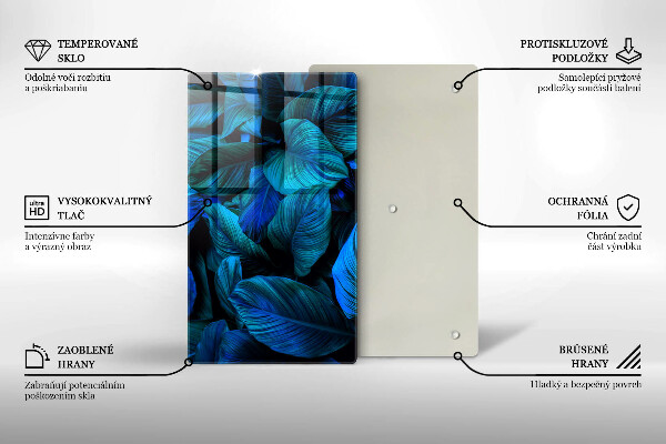 Protège plaque de cuisson Feuilles de végétation de la jungle