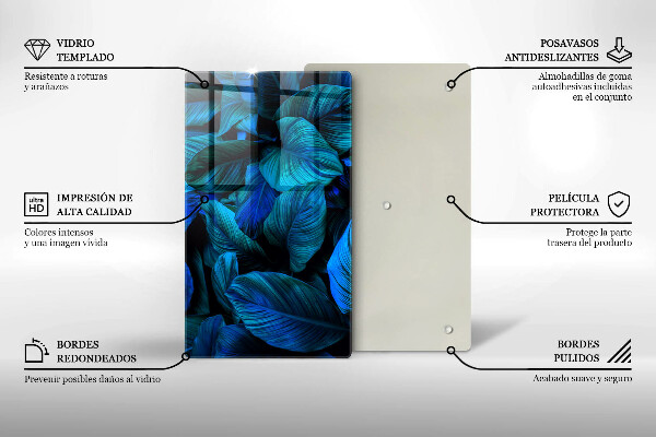 Protège plaque de cuisson Feuilles de végétation de la jungle