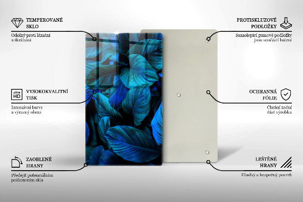 Protège plaque de cuisson Feuilles de végétation de la jungle