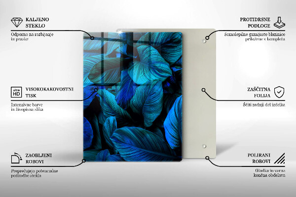 Protège plaque de cuisson Feuilles de végétation de la jungle
