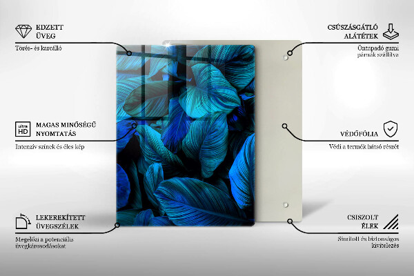 Protège plaque de cuisson Feuilles de végétation de la jungle