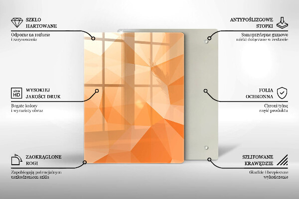 Protège plaque de cuisson Fond géométrique