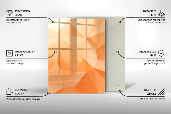 Protège plaque de cuisson Fond géométrique