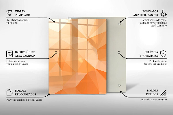 Protège plaque de cuisson Fond géométrique