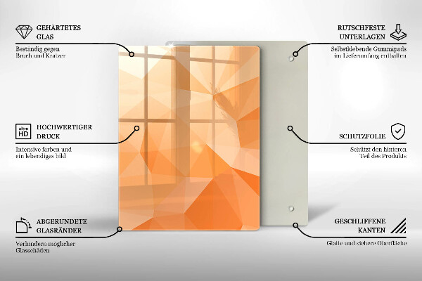 Protège plaque de cuisson Fond géométrique