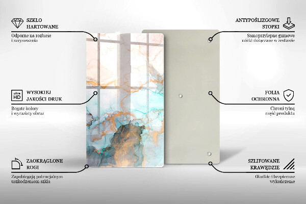 Protège plaque de cuisson Abstraction de marbre