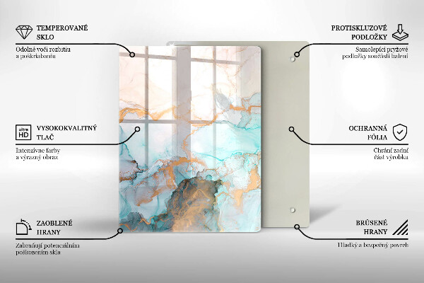 Protège plaque de cuisson Abstraction de marbre