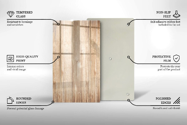 Protège plaque de cuisson Planches de bois
