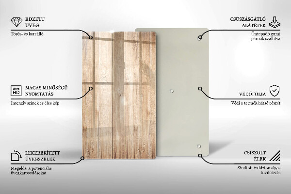 Protège plaque de cuisson Planches de bois