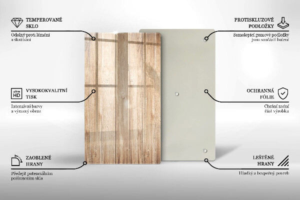 Protège plaque de cuisson Planches de bois