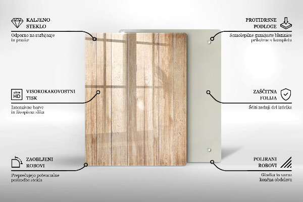 Protège plaque de cuisson Planches de bois