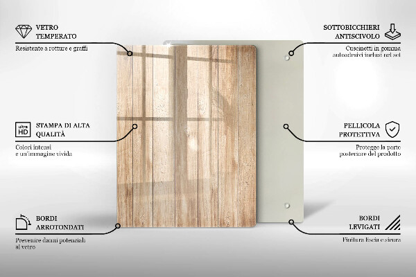 Protège plaque de cuisson Planches de bois