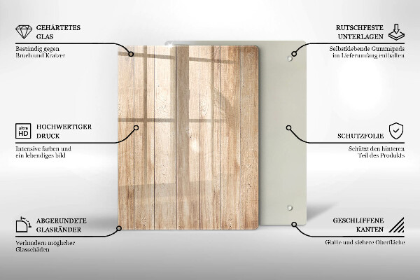 Protège plaque de cuisson Planches de bois