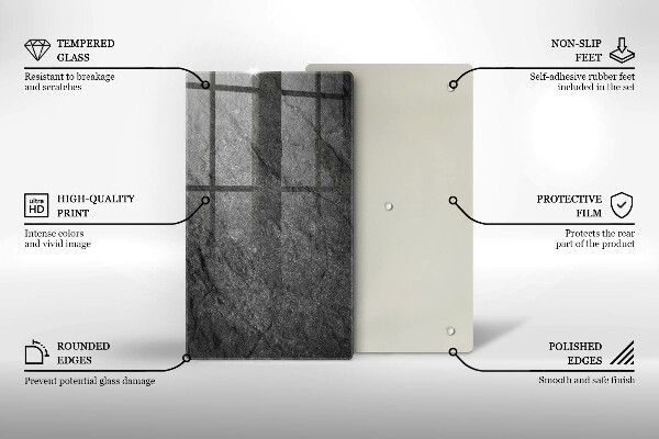 Protège plaque de cuisson Texture de pierre