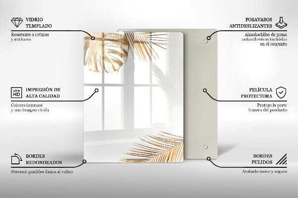 Protège plaque de cuisson feuilles d'or