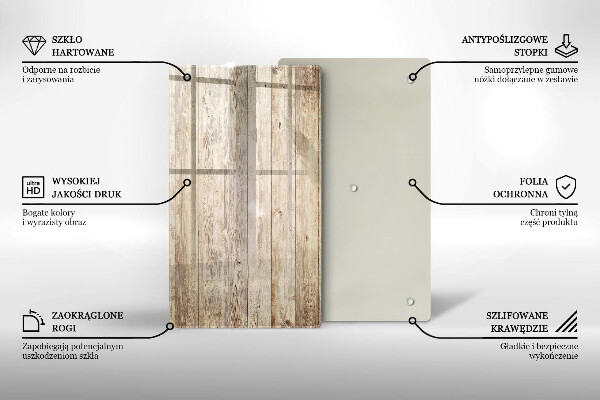 Protège plaque de cuisson Planches de bois