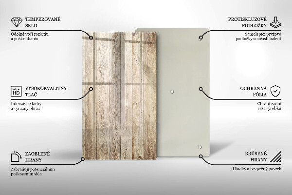 Protège plaque de cuisson Planches de bois