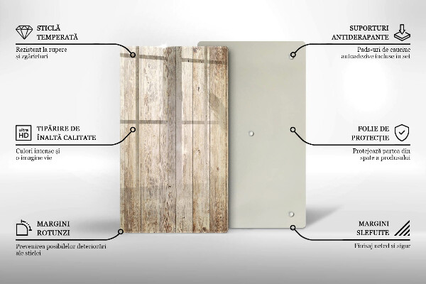 Protège plaque de cuisson Planches de bois