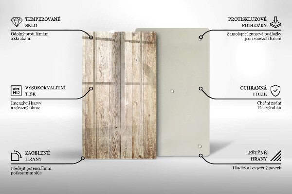 Protège plaque de cuisson Planches de bois