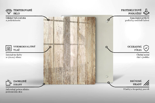 Protège plaque de cuisson Planches de bois