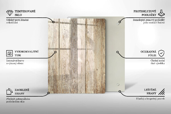 Protège plaque de cuisson Planches de bois