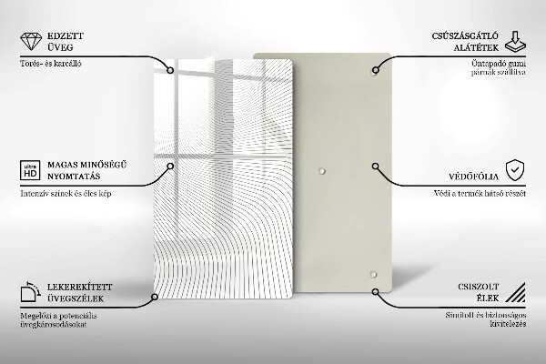 Protège plaque de cuisson Modèle de lignes modernes