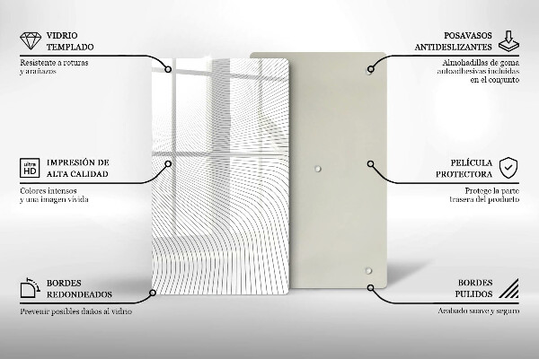 Protège plaque de cuisson Modèle de lignes modernes