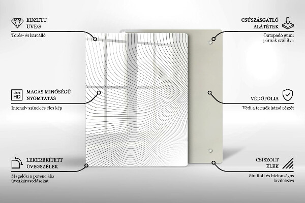 Protège plaque de cuisson Modèle de lignes modernes