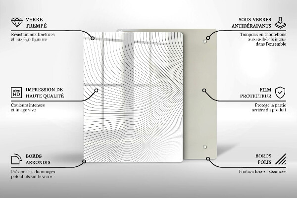 Protège plaque de cuisson Modèle de lignes modernes