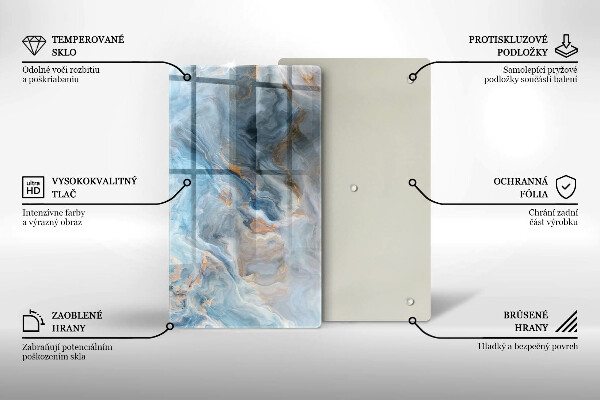 Protège plaque de cuisson Texture de marbre