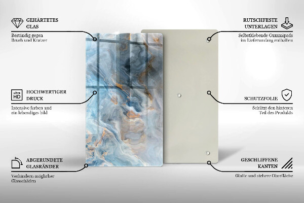 Protège plaque de cuisson Texture de marbre