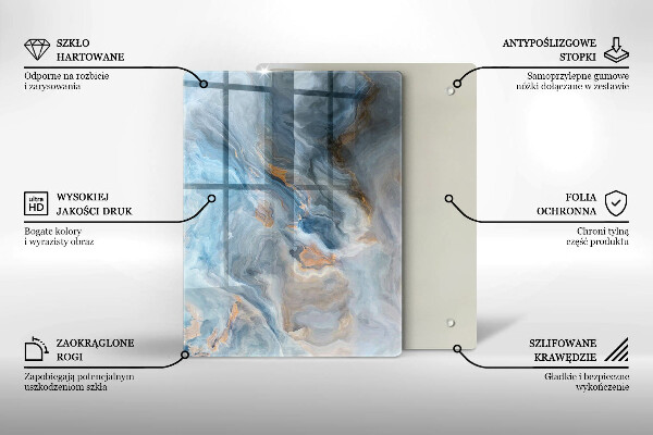 Protège plaque de cuisson Texture de marbre