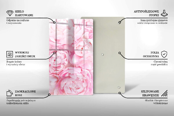 Protège plaque de cuisson Pivoines délicates