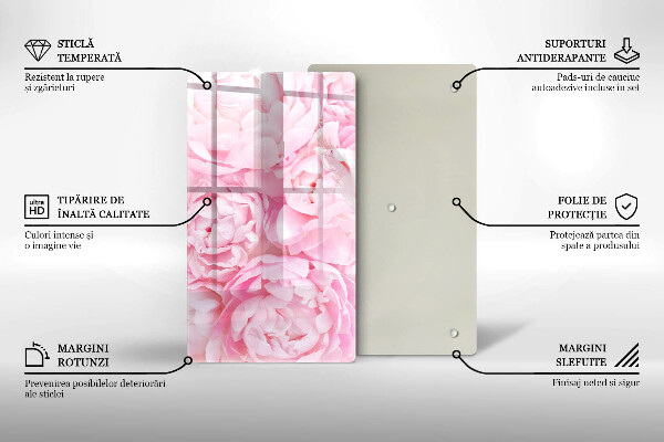 Protège plaque de cuisson Pivoines délicates