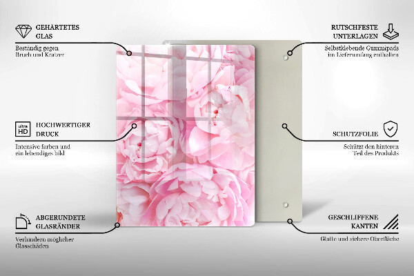 Protège plaque de cuisson Pivoines délicates