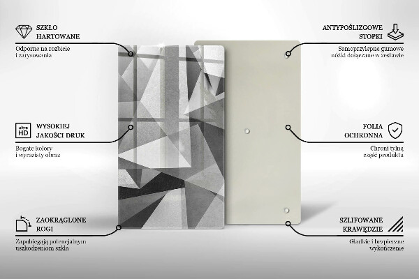 Protège plaque de cuisson Abstraction concrète et nette