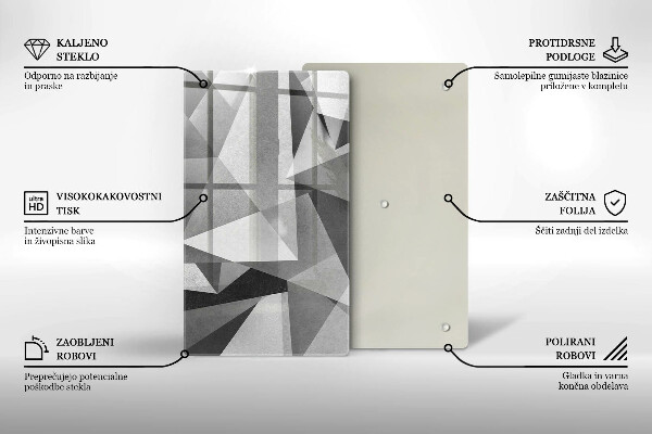 Protège plaque de cuisson Abstraction concrète et nette