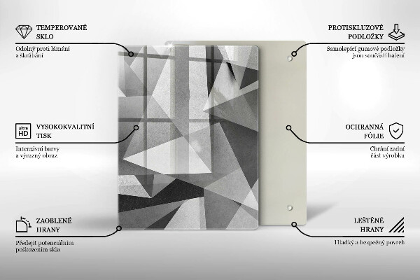 Protège plaque de cuisson Abstraction concrète et nette