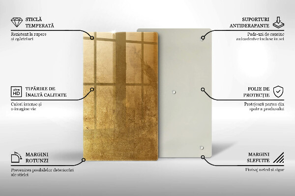 Protège plaque de cuisson Fond de texture or