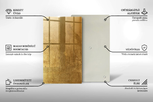 Protège plaque de cuisson Fond de texture or