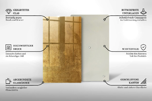 Protège plaque de cuisson Fond de texture or