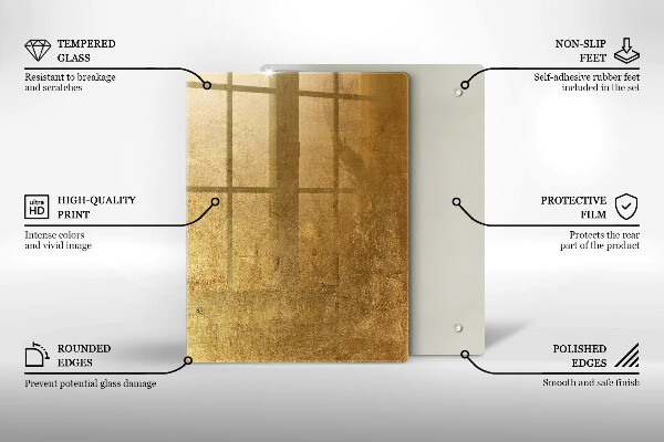 Protège plaque de cuisson Fond de texture or