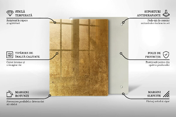 Protège plaque de cuisson Fond de texture or