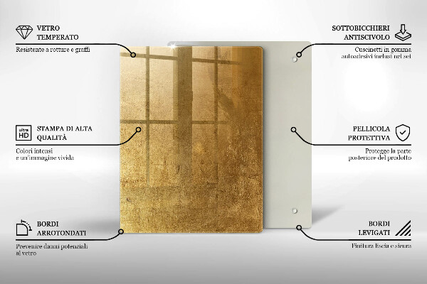 Protège plaque de cuisson Fond de texture or