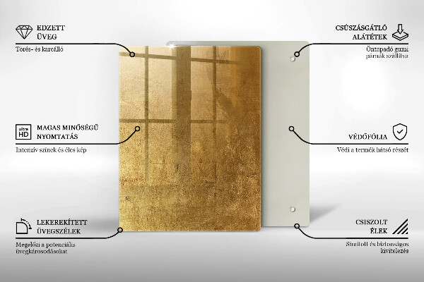 Protège plaque de cuisson Fond de texture or