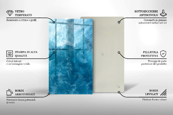 Protège plaque de cuisson L'eau bleue