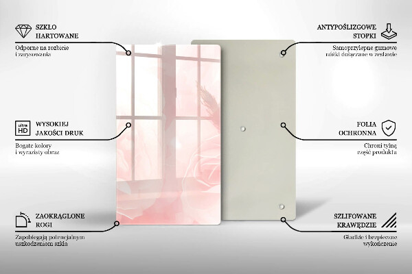 Protège plaque de cuisson Fond de roses pastel